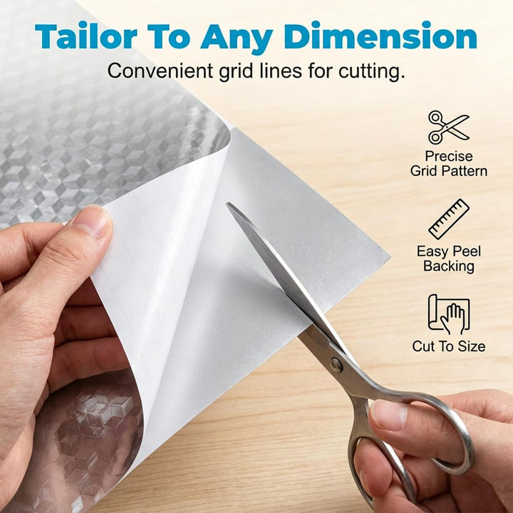 Stainless Steel Kitchen Oil-Proof Adhesive Wallpaper Roll ✨✨