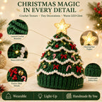 Beginner-Friendly Light-Up Christmas Tree Crochet Hat DIY Kit