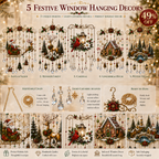 🔥Handmade Christmas Stained Glass Window Hanging🔥