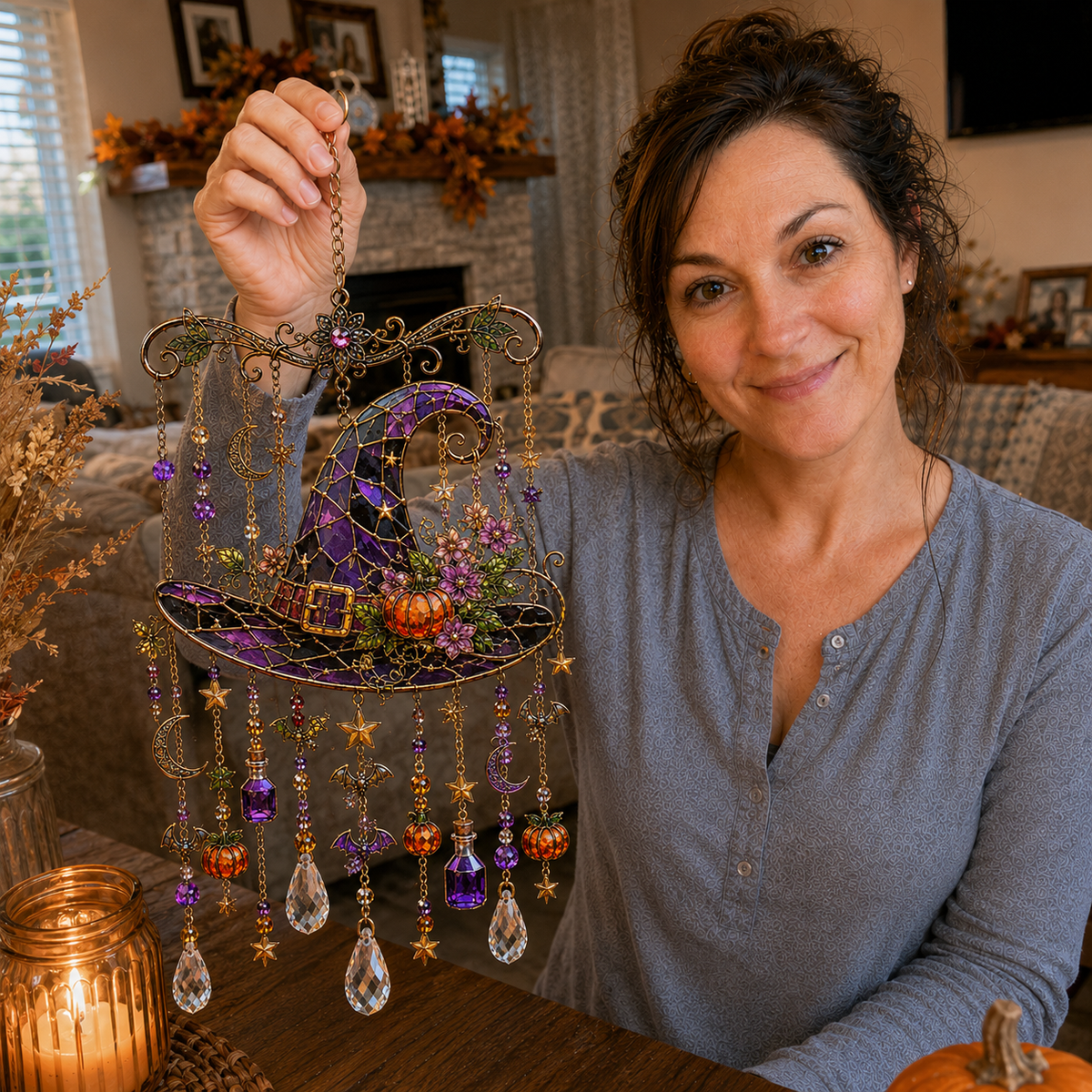 🔥Halloween Suncatcher Wind Chime👻