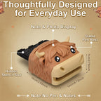 Highland Cow Campus Desk Sticky Note Organizer
