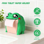 Frog Toilet Paper Holder, Funny Toilet Roll Towel Free Standing Dispenser, 3D Printed