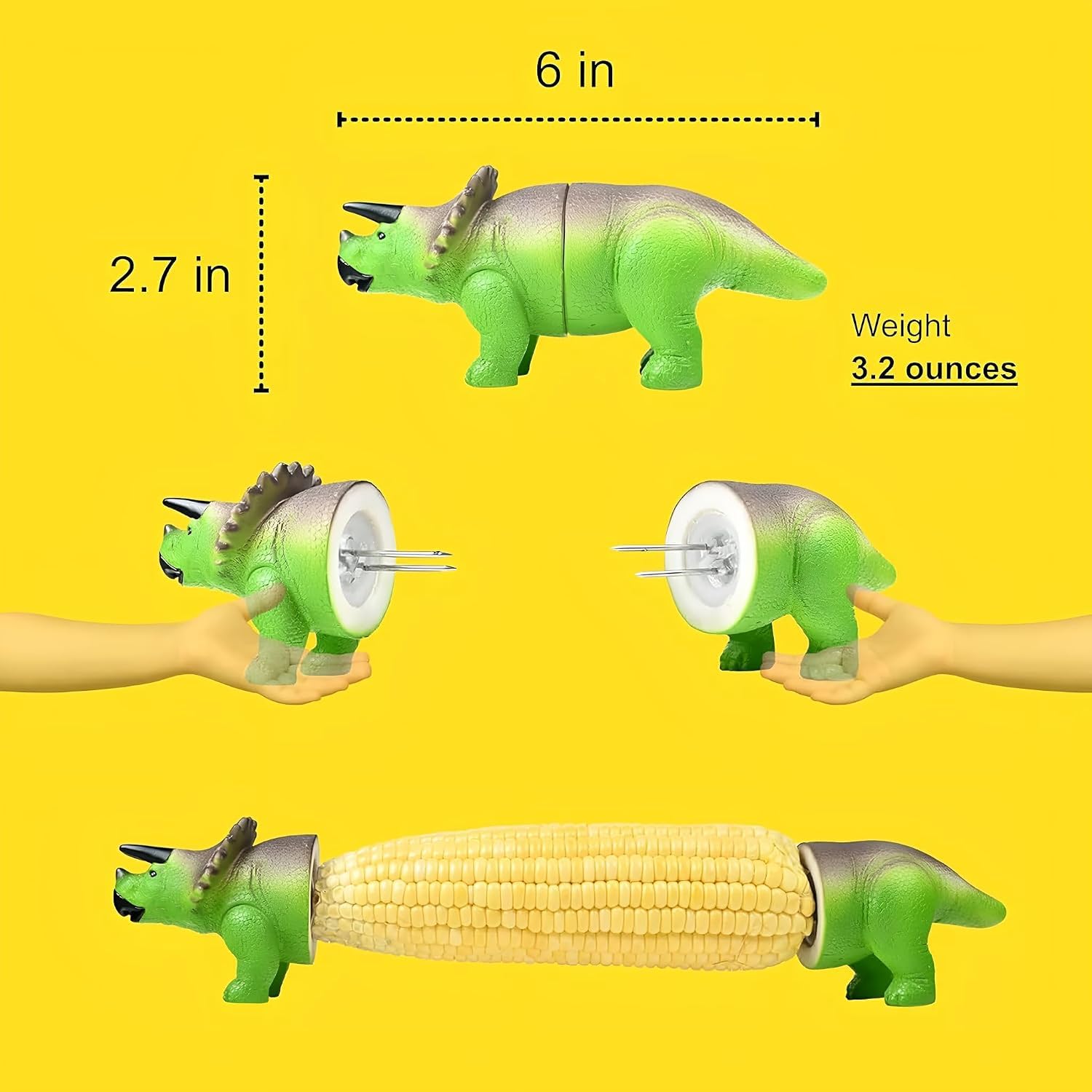 🦖 Funny Dinosaur 🌽 Corn Cob Holders