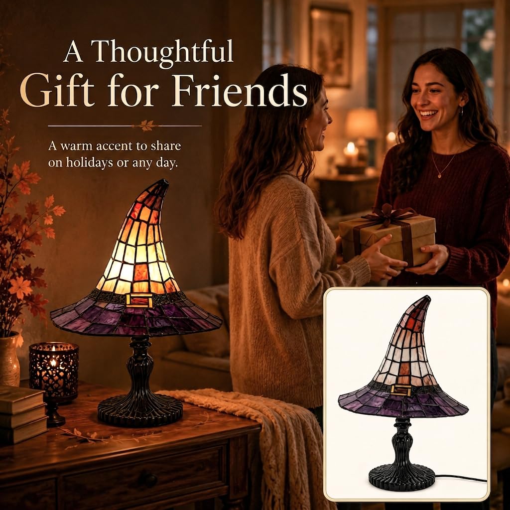 Stained Glass Witch Hat Lam 🎃