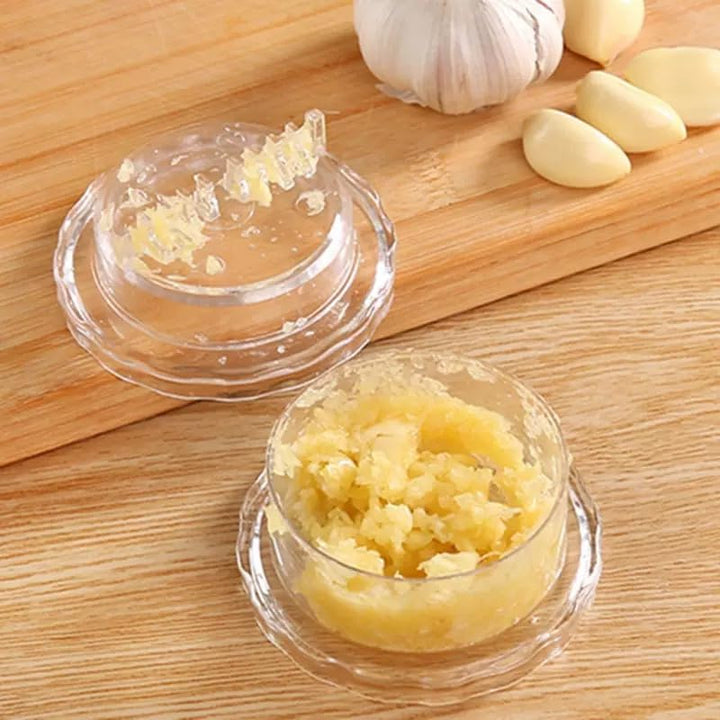 🧄 Transparent Manual Garlic Twist – ✨ Multi Functional Mincer & Grinder