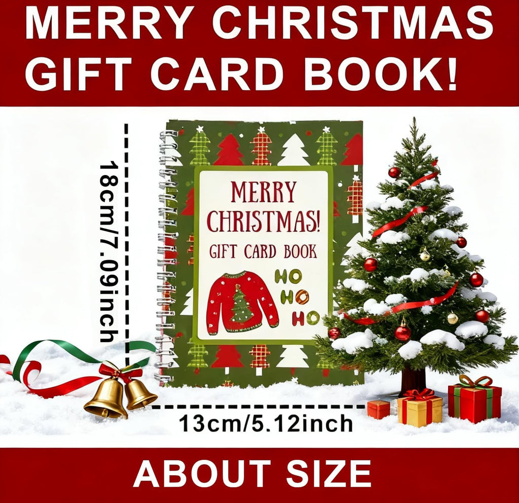 Merry Christmas! Christmas Gift Card Book (Buy 1 Get Free 1)