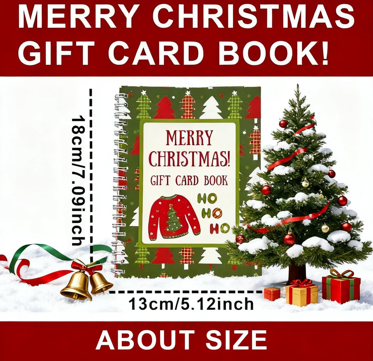 Merry Christmas! Christmas Gift Card Book (Buy 1 Get Free 1)