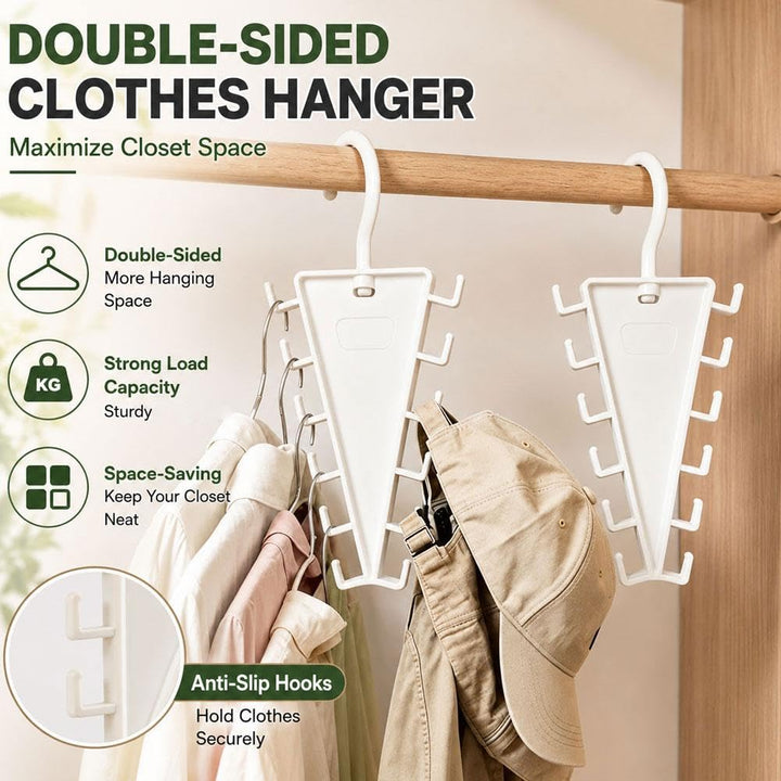 🎁 Multi-Functional V-Shaped Double Sided Hanger Storage Rack ✨