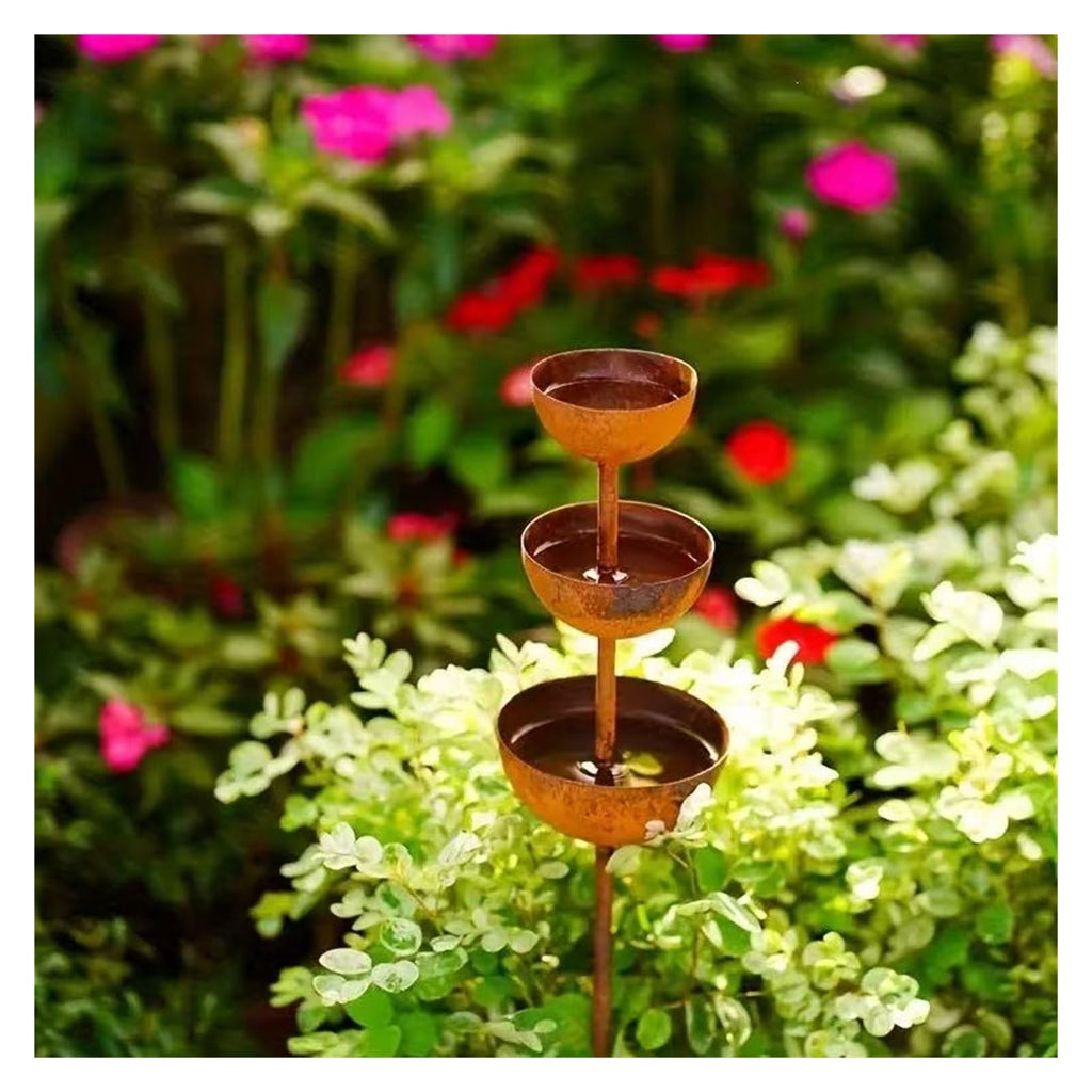 🐦 Rain Catcher Bird Bath Stake 🦋