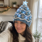 Beginner-Friendly Light-Up Christmas Tree Crochet Hat DIY Kit