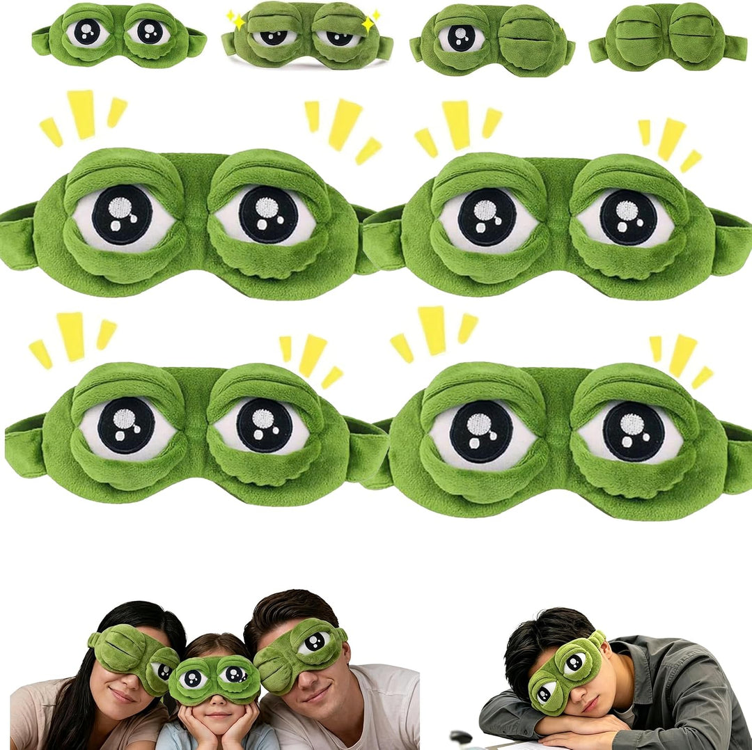 3D Funny Frog Sleep Mask Soft Cartoon Eyeshade