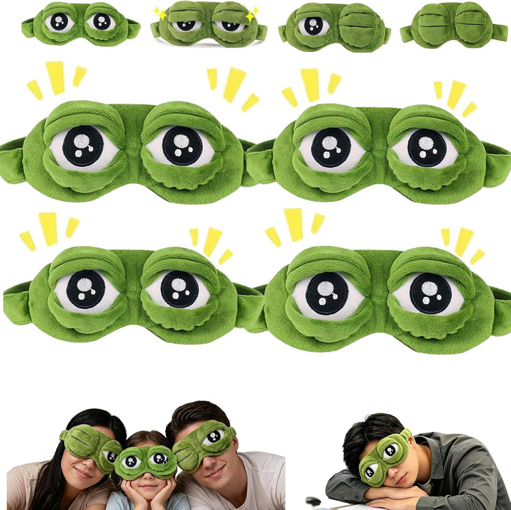 3D Funny Frog Sleep Mask Soft Cartoon Eyeshade