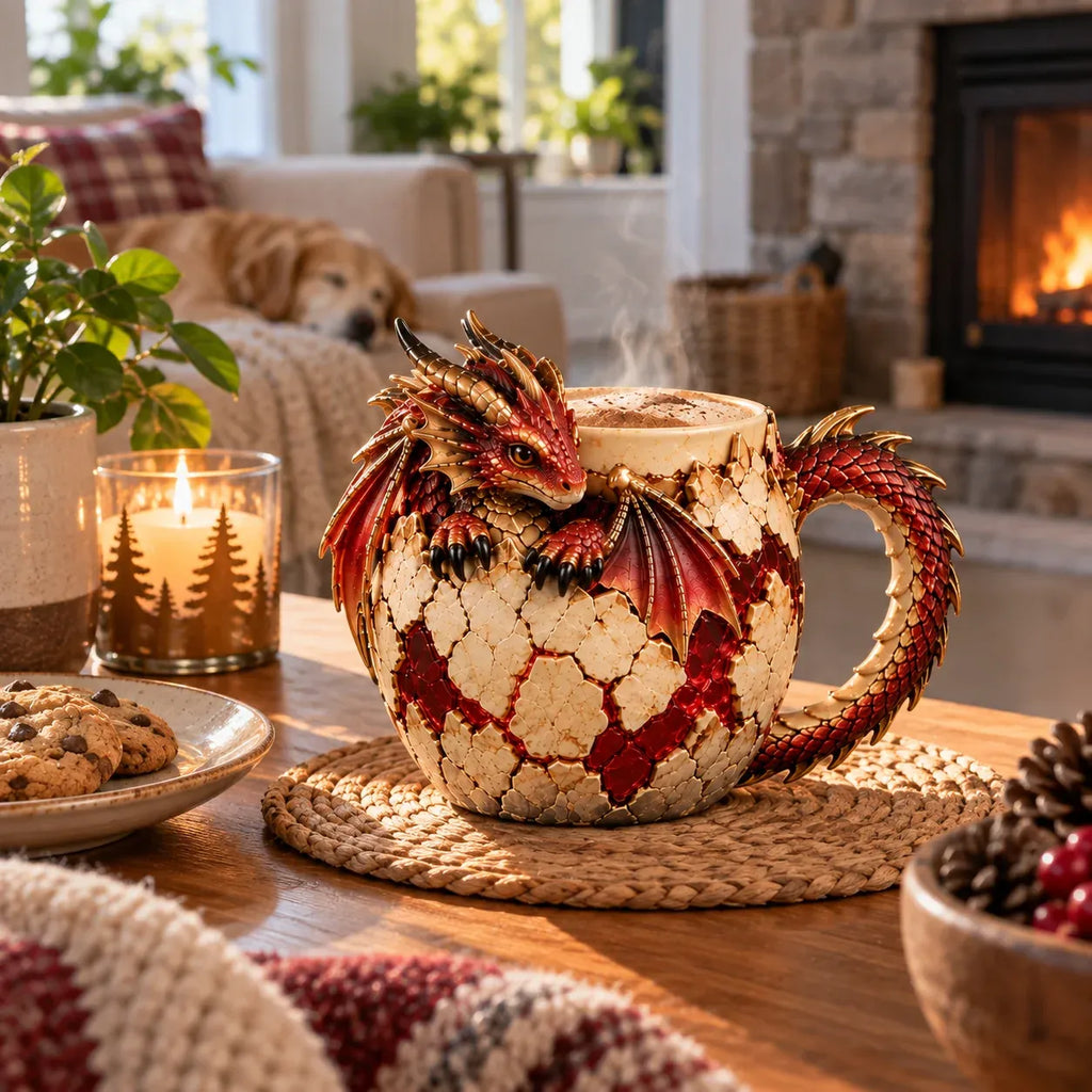 ⏳ Last Day 50% OFF – 🐉 Sculpted Dragon Mug Collection | 6 Fantasy Realm Designs with Raised 3D Dragon Details ☕