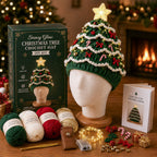 Beginner-Friendly Light-Up Christmas Tree Crochet Hat DIY Kit