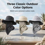 Breathable Fisherman Hat with Detachable Face Mask