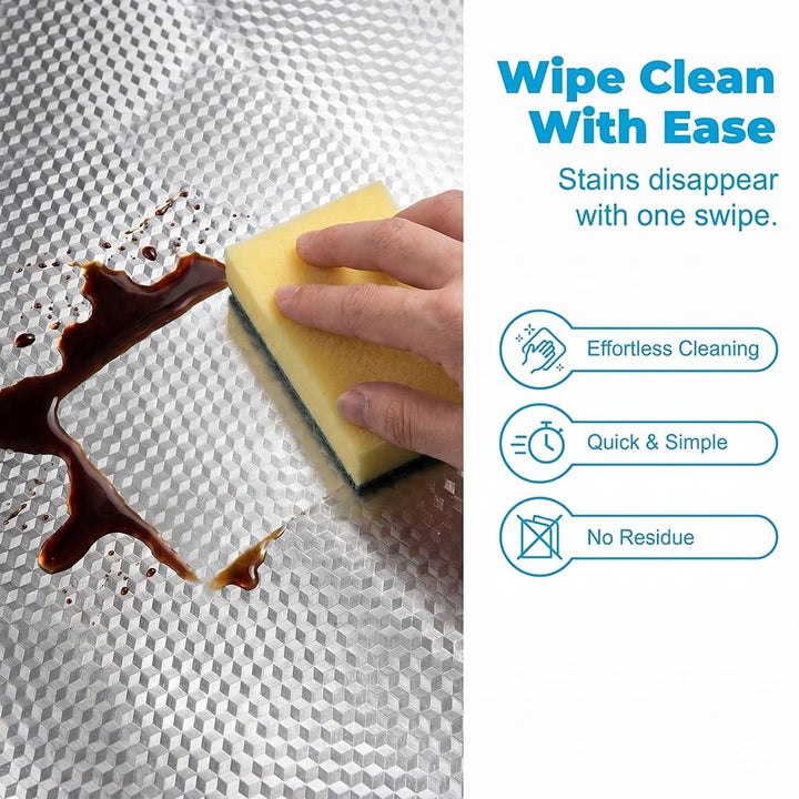 Stainless Steel Kitchen Oil-Proof Adhesive Wallpaper Roll ✨✨