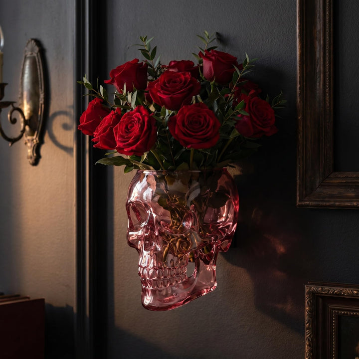 🔥  🔥 Gothic Skull Wall Vase 💀 Hanging Planter for Any Flower 🌸