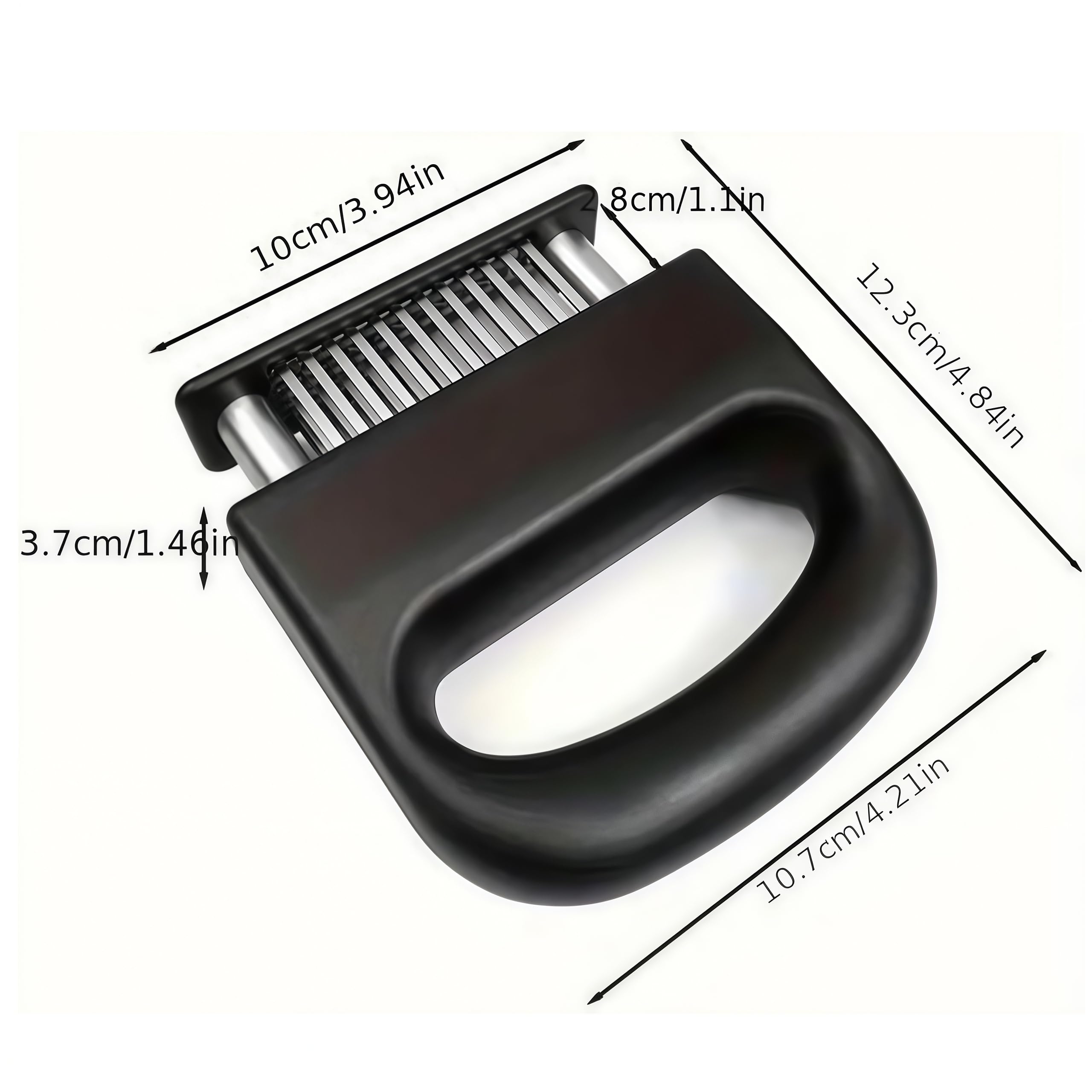 🥩 Meat Tenderizer with 48 Stainless Steel Ultra Sharp Needle Blades