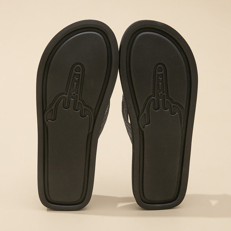 Funny Non Slip Quick-Dry Beach Flip Flops (Hidden Design)