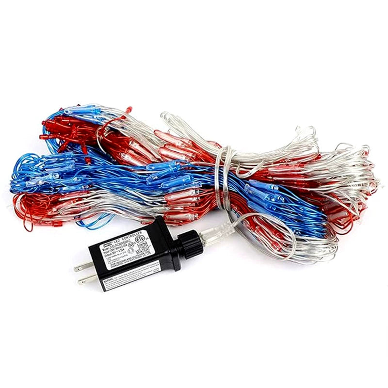 Mexican Flag LED Net Lights, Outdoor Patriotic Festival Decor
