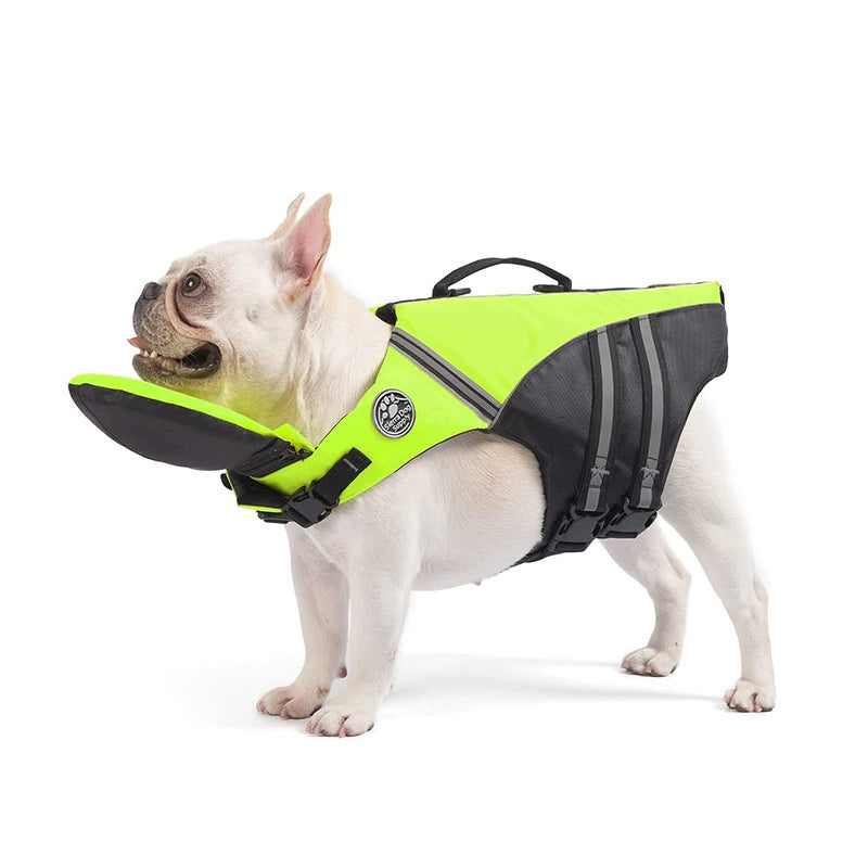 🐶 🐶 Dog Life Jacket ❤️ Reflective Dog Life Vest with Removable Neck Float & High Buoyancy for Swimming and Boating 🔥 🔥
