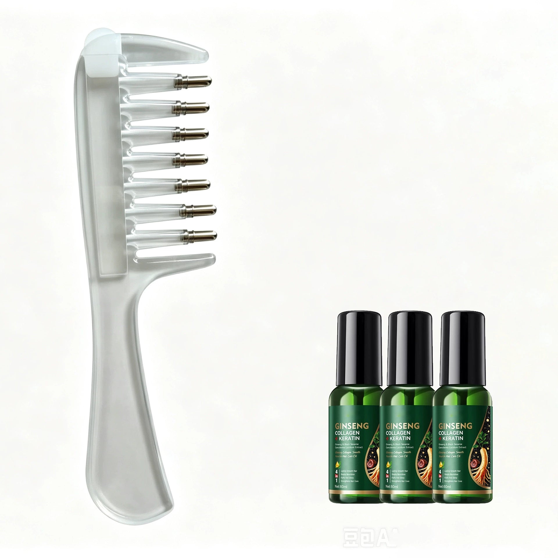 Hair serum applicator comb, hair oil applicator (Three bottles of hair serum are given away for free.)