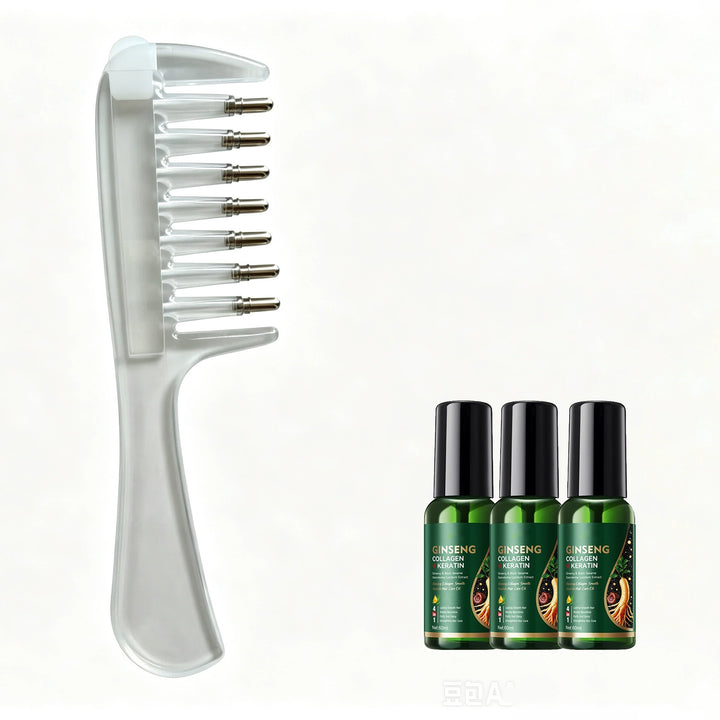 Hair serum applicator comb, hair oil applicator (Three bottles of hair serum are given away for free.)