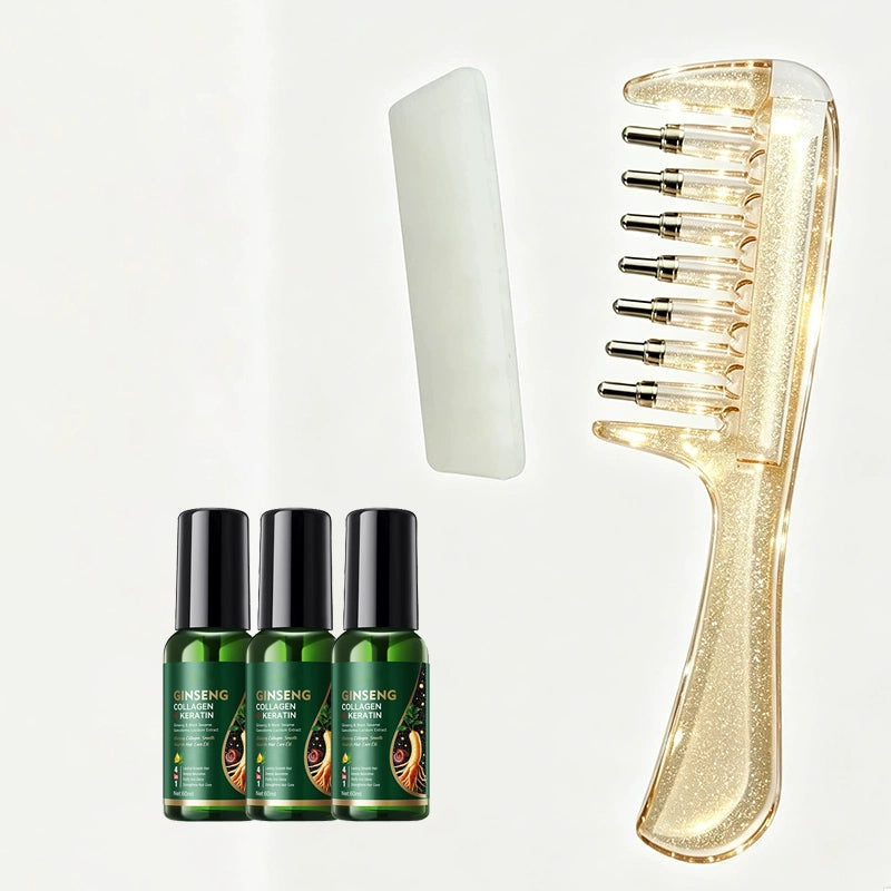 Hair serum applicator comb, hair oil applicator (Three bottles of hair serum are given away for free.)