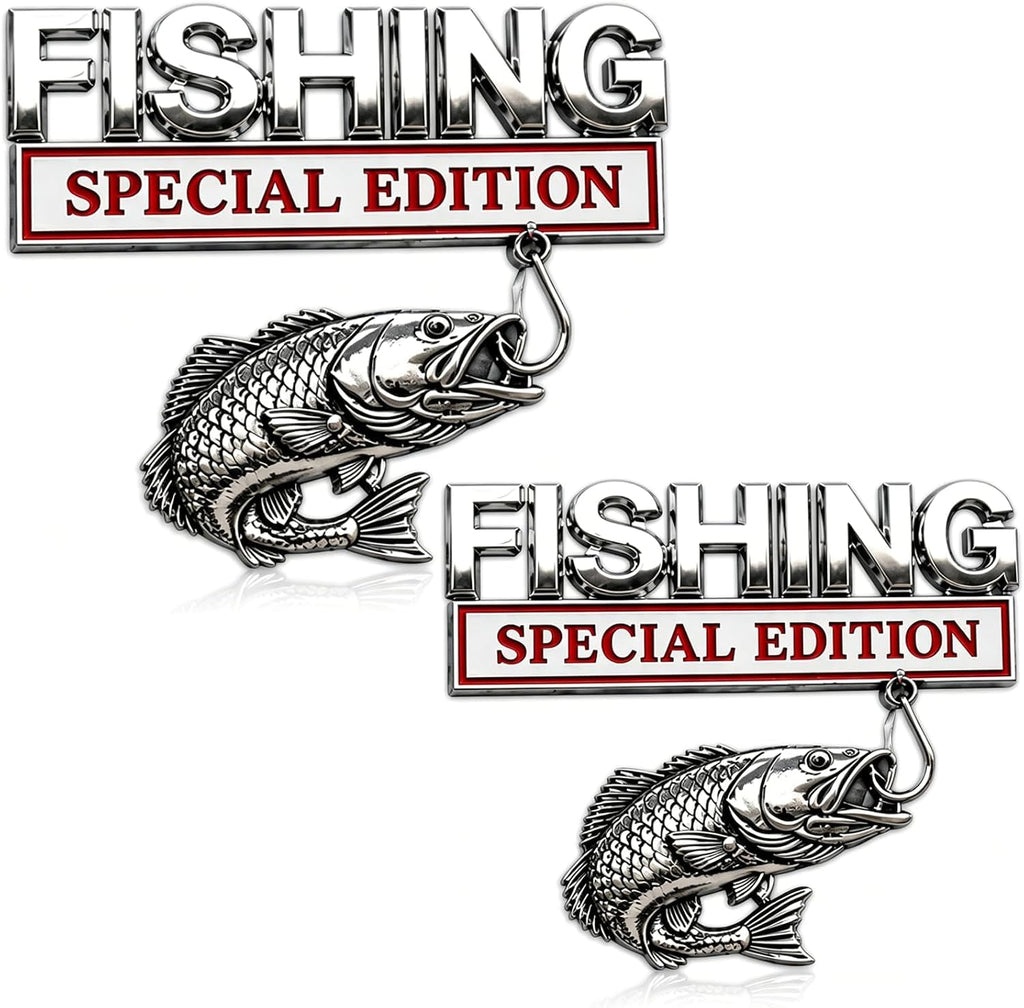 Fishing Special 🎣 Edition Premium 3D Metal Vehicle Emblem Badge