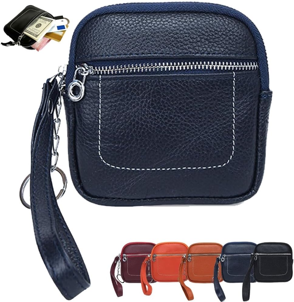 ✨ Square Leather Mini Card Wallet 👛 Coin Purse
