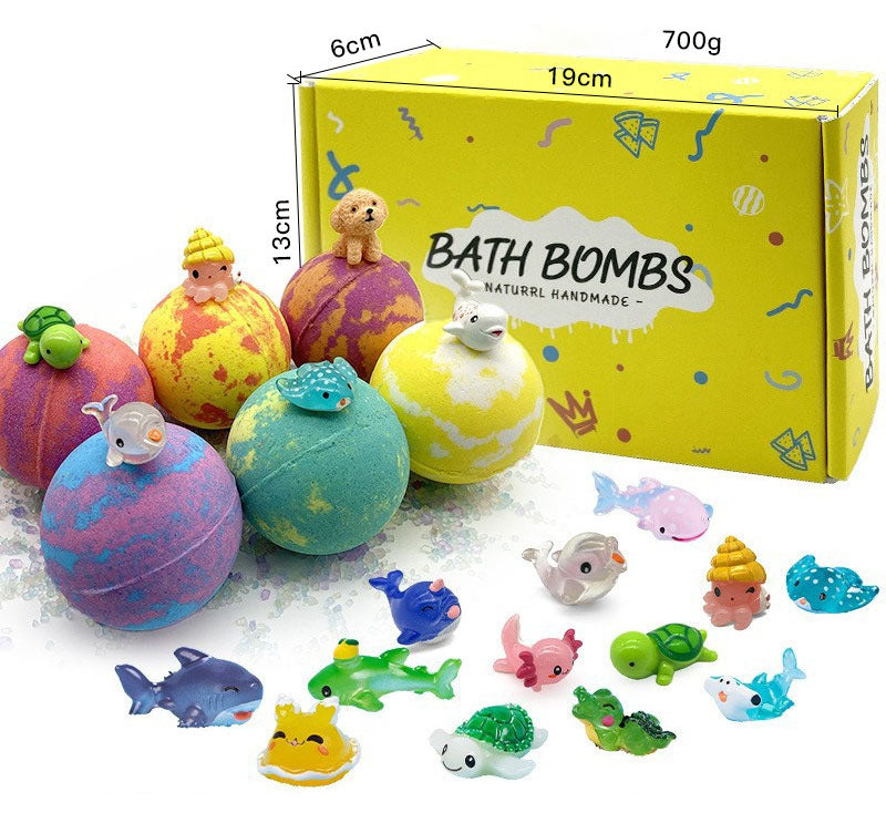 6Pcs Exploding Bath Bomb, Children's Bath Bomb (with small toys)