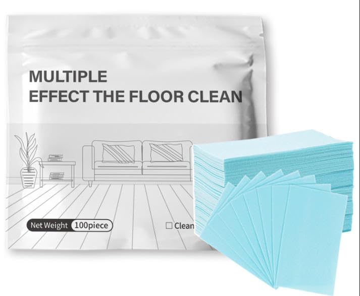 100 PCS Floor Cleaning Sheets, Multi-Effect Water Soluble Floor Cleaner Tablets for Hardwood