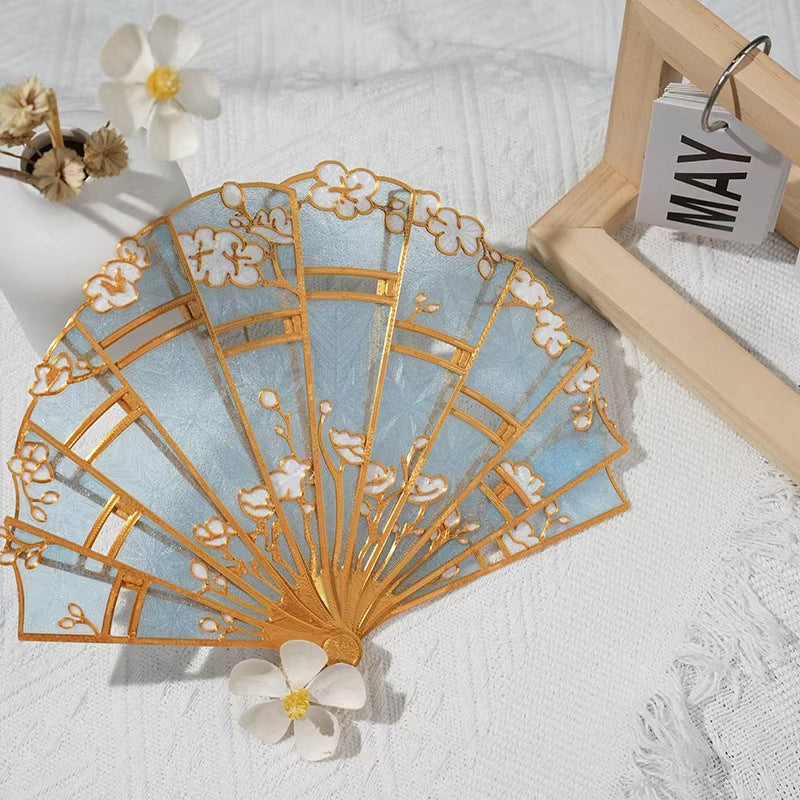 Handmade vintage openwork folding fan