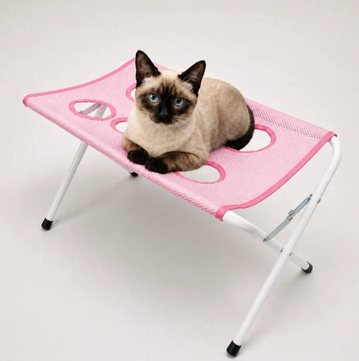 Cat Bath Stand | Hanging Anti-Claw Hammock with 8 Holes
