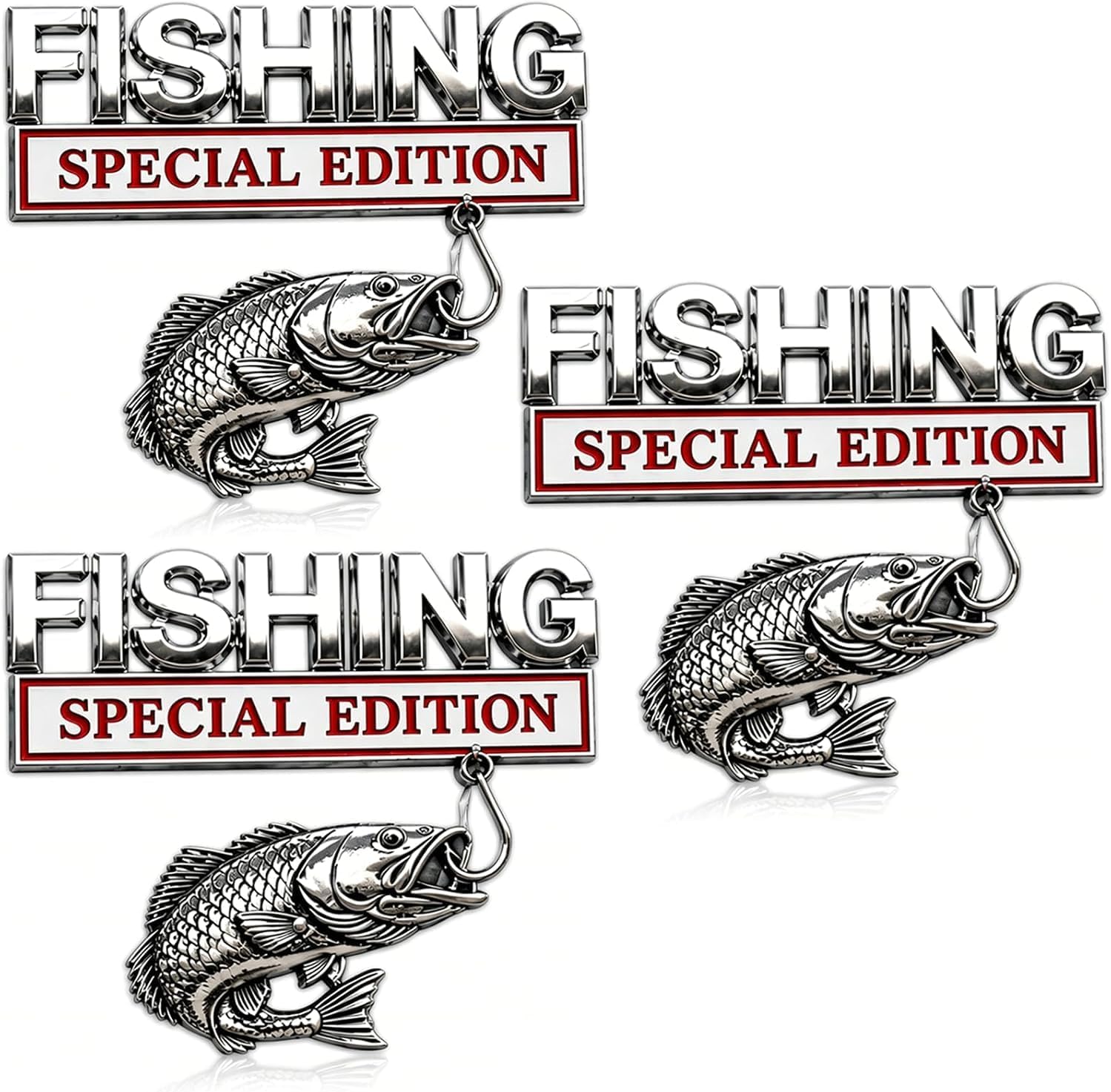Fishing Special 🎣 Edition Premium 3D Metal Vehicle Emblem Badge