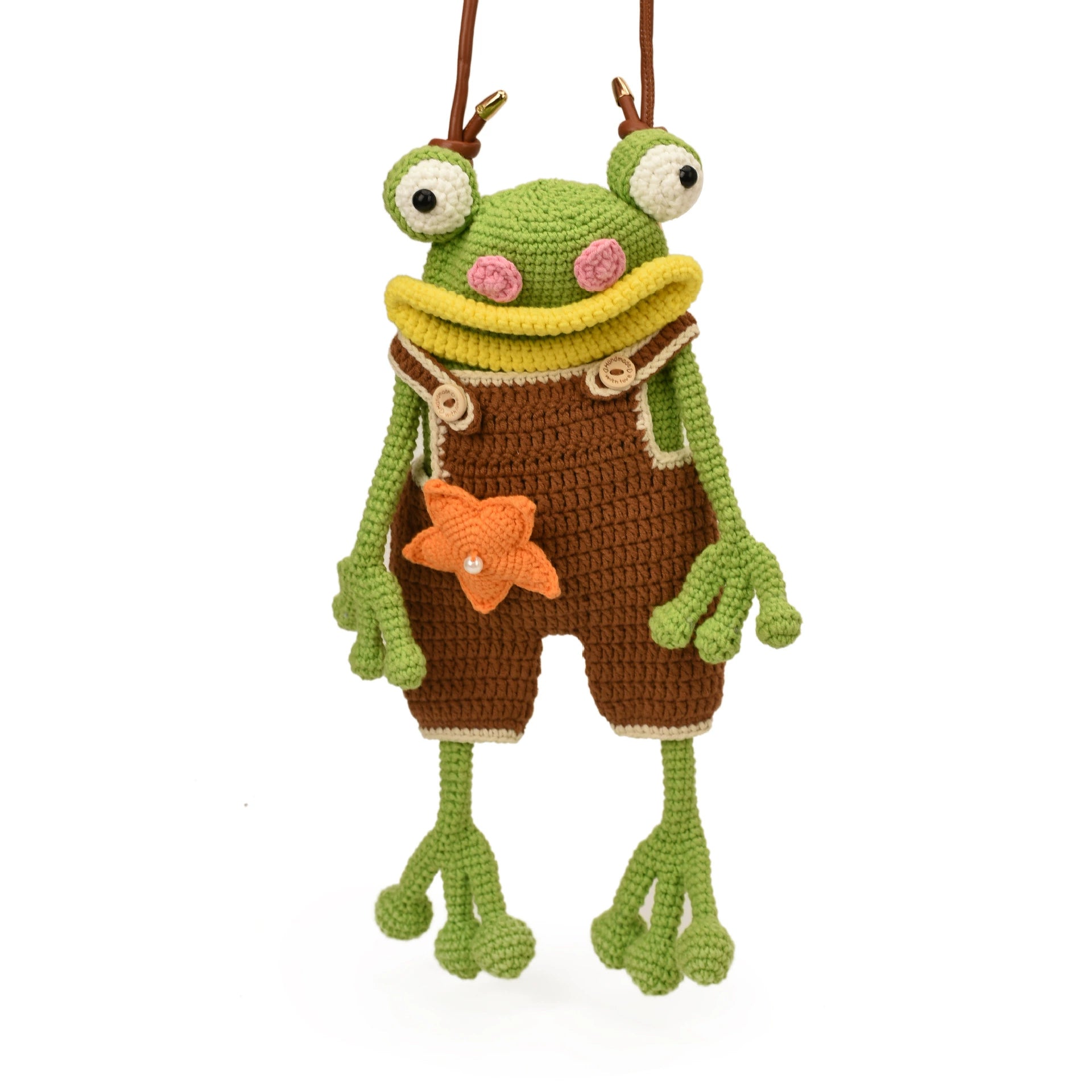 Diy Cartoon Frog Purse, Cute Crochet Wallet, Phone Bag with Convenient Storage