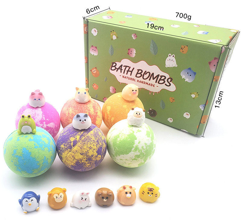 6Pcs Exploding Bath Bomb, Children's Bath Bomb (with small toys)