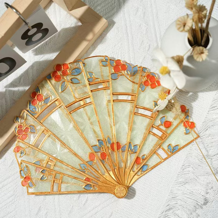 Handmade vintage openwork folding fan