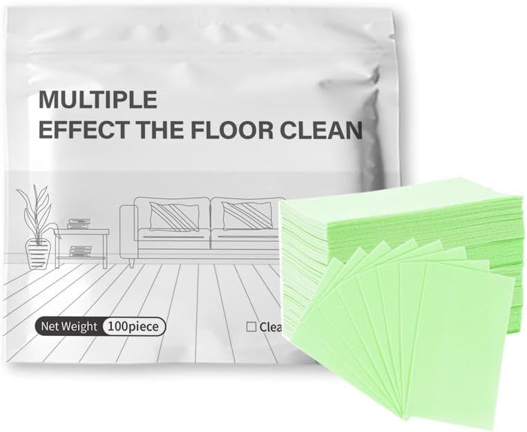 100 PCS Floor Cleaning Sheets, Multi-Effect Water Soluble Floor Cleaner Tablets for Hardwood