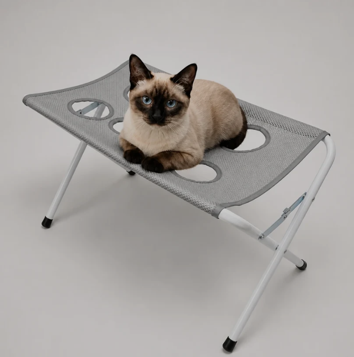 Cat Bath Stand | Hanging Anti-Claw Hammock with 8 Holes