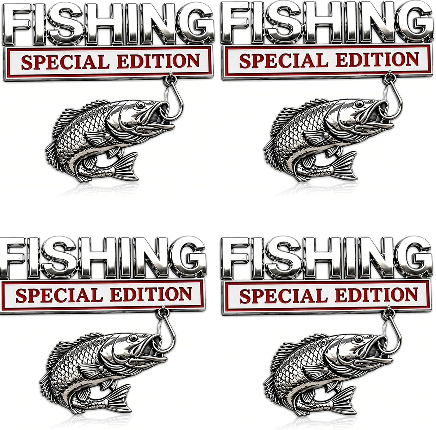 Fishing Special 🎣 Edition Premium 3D Metal Vehicle Emblem Badge