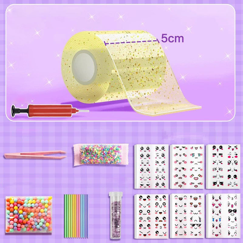 DIY Craft Creative Blow Bubbles Double Sided Tape，Clear Nano Tape,  with Sequin Removable