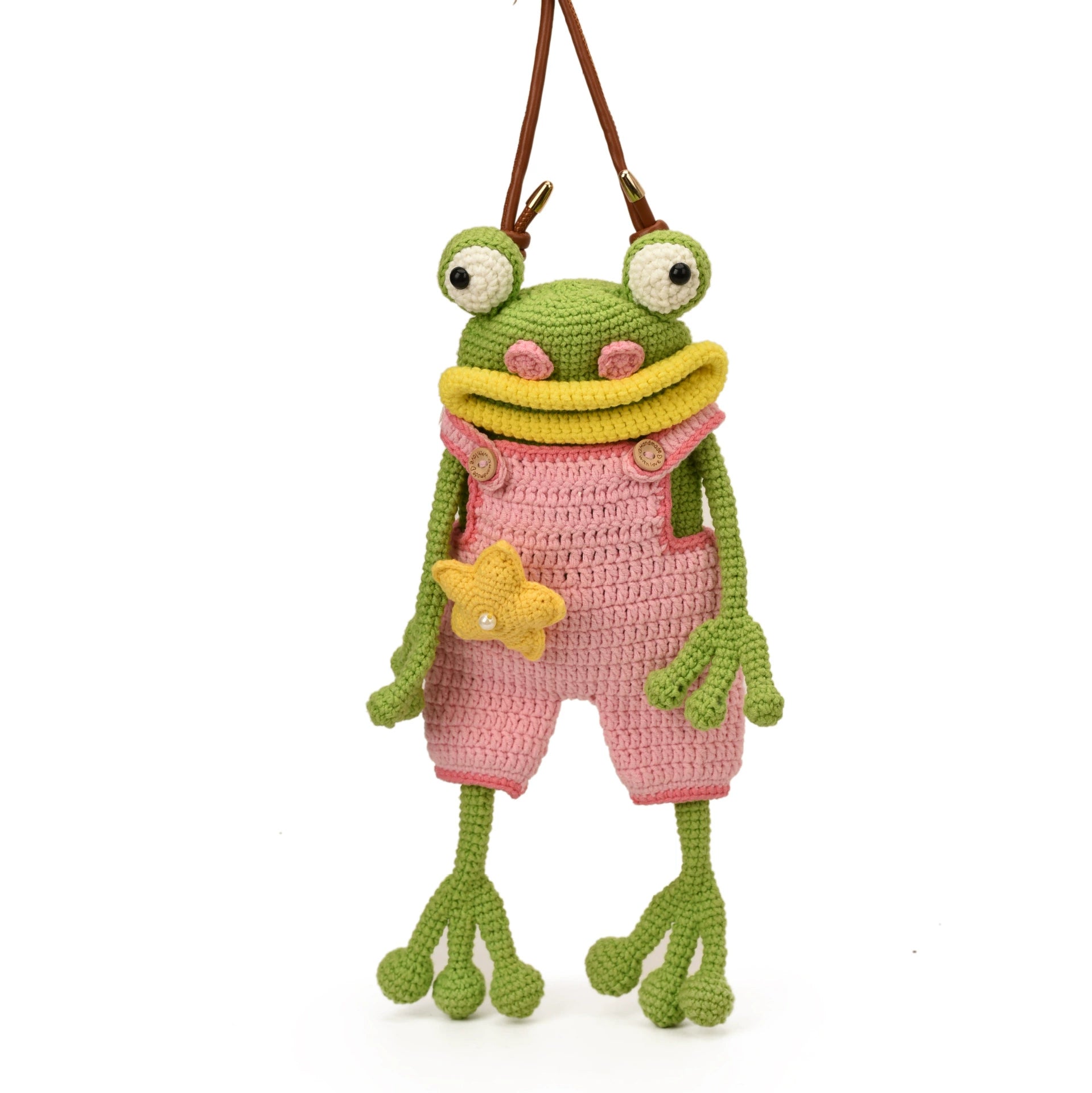 Diy Cartoon Frog Purse, Cute Crochet Wallet, Phone Bag with Convenient Storage
