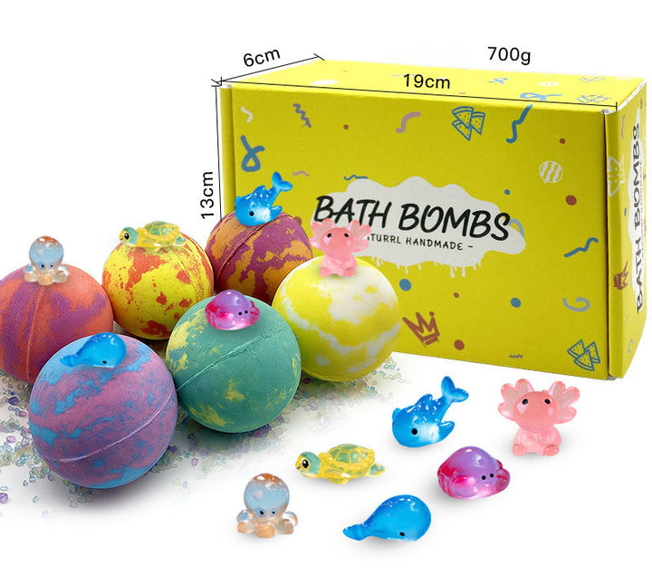 6Pcs Exploding Bath Bomb, Children's Bath Bomb (with small toys)