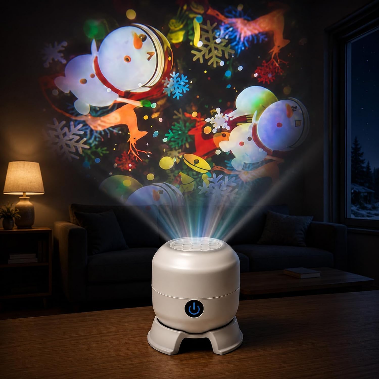 🔥 Dynamic Rotating LED Projector Light 🔥 360° Rotating Ocean Wave Night Light