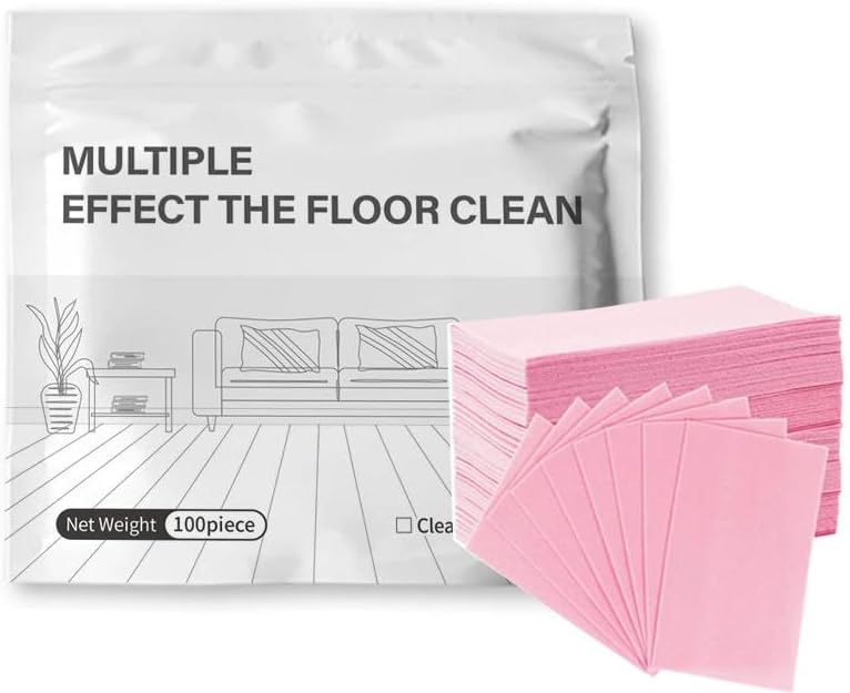 100 PCS Floor Cleaning Sheets, Multi-Effect Water Soluble Floor Cleaner Tablets for Hardwood