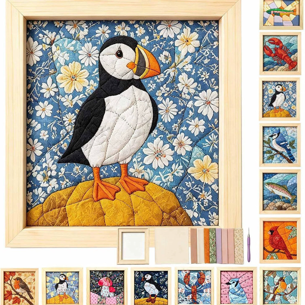 DIY Fabric Art Painting Kit No-Sew Handmade Patchwork