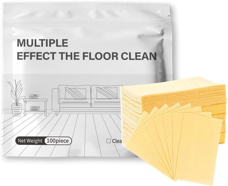 100 PCS Floor Cleaning Sheets, Multi-Effect Water Soluble Floor Cleaner Tablets for Hardwood