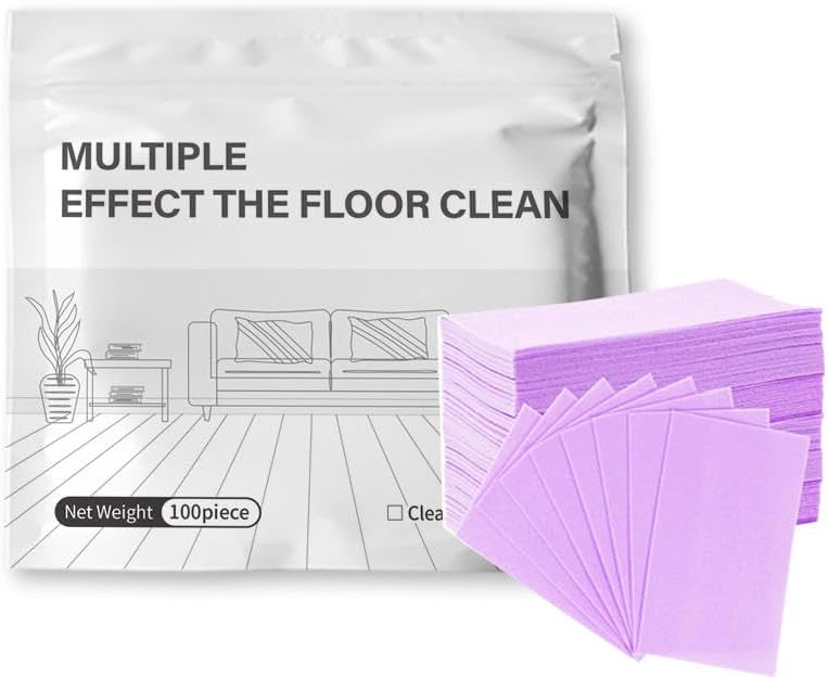 100 PCS Floor Cleaning Sheets, Multi-Effect Water Soluble Floor Cleaner Tablets for Hardwood