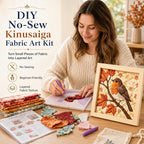 DIY Fabric Art Painting Kit No-Sew Handmade Patchwork